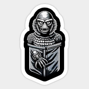 The Creature in My Pocket Tee Sticker